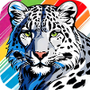Mystical Motif Mysterious Snow Leopard