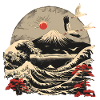Hokusai style scenery