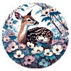 Fawn in the Dogwood Tree