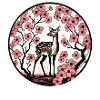 Spring Fawn Deer Dogwood