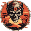 Skull Samurai sunset