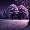 Purple Winter Landscape