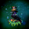 Fantastique corbeau steampunk