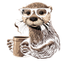 Otter Coffee Funny Gift