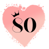 Numéro 80, Coeur, Personnalisable