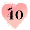 Numéro 40, Coeur, Personnalisable