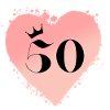 Number 50, Heart, Customizable