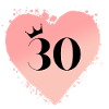 Numéro 30, Coeur, Personnalisable