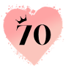 Numéro 70, Coeur, Personnalisable
