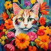 Katze, katzenmotiv, blumen, geschenk, geschenkidee