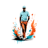 Golfspieler Design Aesthetic Golfer Streetwear