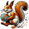 Volleyball Squirrel Nuts Animal Lover