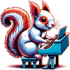 Spielendes Klavier Eichhörnchen Waldliebhaber