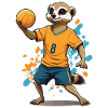 Meerkat Handball Player Streetwear Style