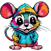 Bunte Maus Cool Style