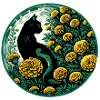 Souci chat noir