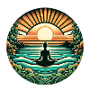 Harmonie bei Sonnenaufgang: Zen-Meditation