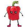Pepper Red Vegetable Kawaii
