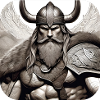 Fier guerrier viking germanique