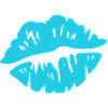 80s Kissing Lips Gift