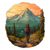 Hiking at dawn