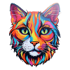 Katze psychedelisch