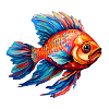 Fisch bunt und tropisch