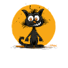 Funny Cartoon Cat