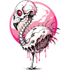 Flamingo Skull // Totenkopf Flamingo FS0069