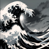 Wave of kanagawa,wave, illustration,Japan