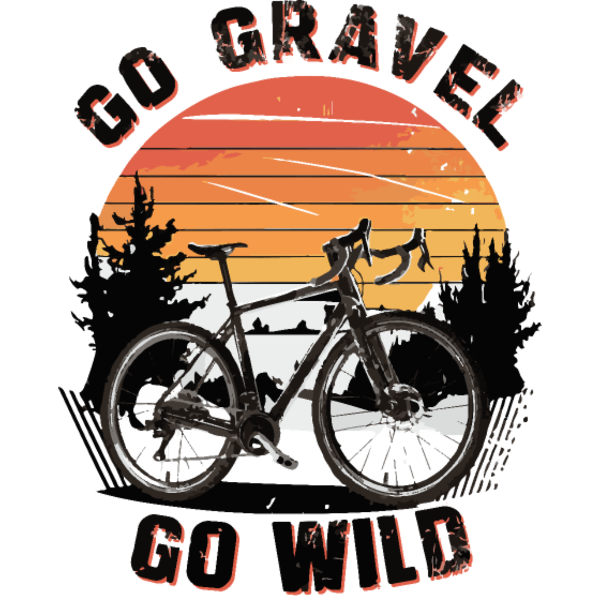Koszulka "Go Gravel Go Wild - jazda gravelem w stronę słońca"