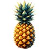 Ananas im Polygon-Stil