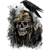 Viking Helmet Crow Skull