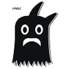 Black Funny Cartoon Ghost