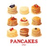 Fruit and Chocolate Cream Pancakes