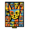 Bunte Pop-Art-Chaos-Kätzchen-Katzen