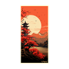 Traditional temples in Japanese nature