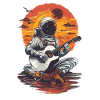 Astronaut Gitarrist Weltraummusikliebhaber