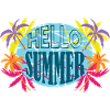 HELLO SUMMER WITH PALM TREES