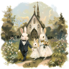 Osterhochzeit der Hasen