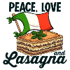 Peace, Love And Lasagna Cartoon