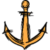 Dessin d’ancrage. Marine. Icônes maritimes/navires.