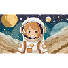 Illustration einer Astronautin