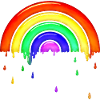 Glass retro rainbow