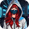 Fille cyberpunk cool V