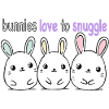 3 lapins blancs - lapin pastel
