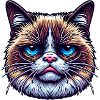 Cat with bad mood