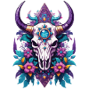 Bull Skull Feather Mandala