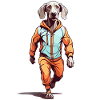 Weimaraner Streetwear Jogging Aesthetic Fitness