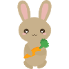 Easter Bunny with Carrot